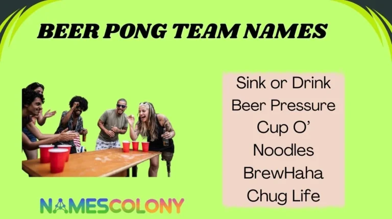 Beer Pong Team Names