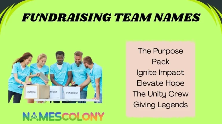 Fundraising Team Names
