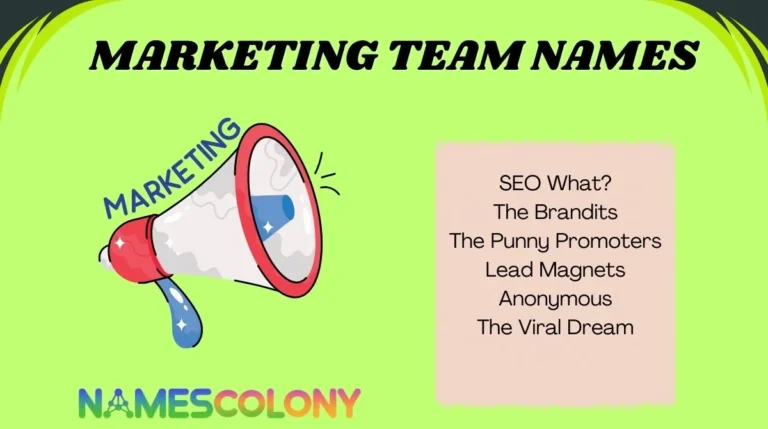 Marketing Team Names