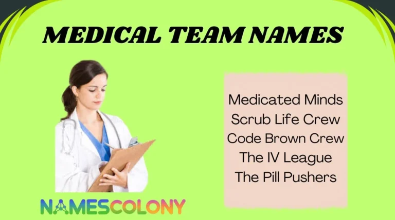 Medical Team Names