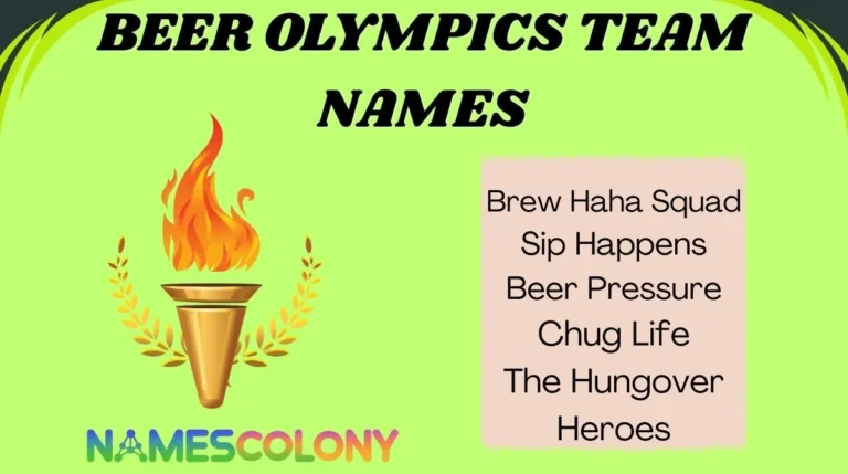 Beer Olympics Team Names