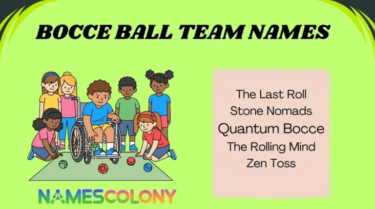 Bocce Ball Team Names