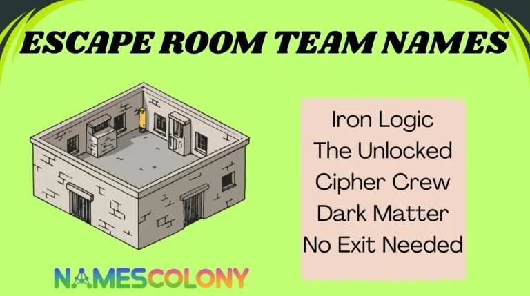 Escape Room Team Names
