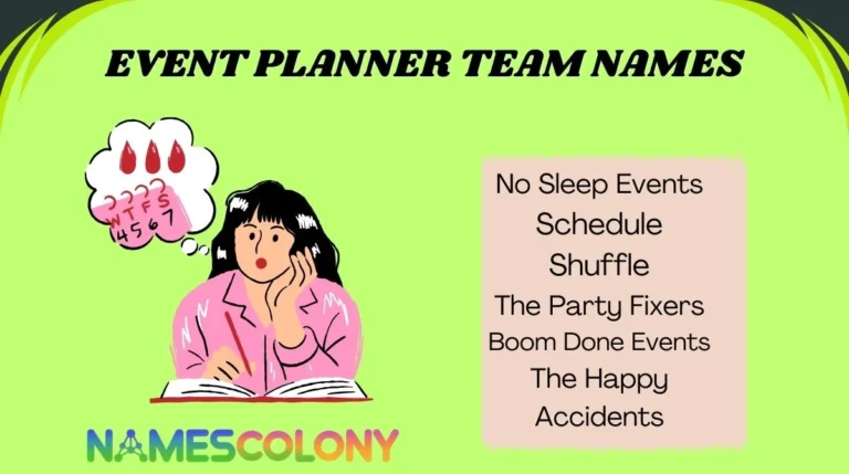 Event Planner Team Names