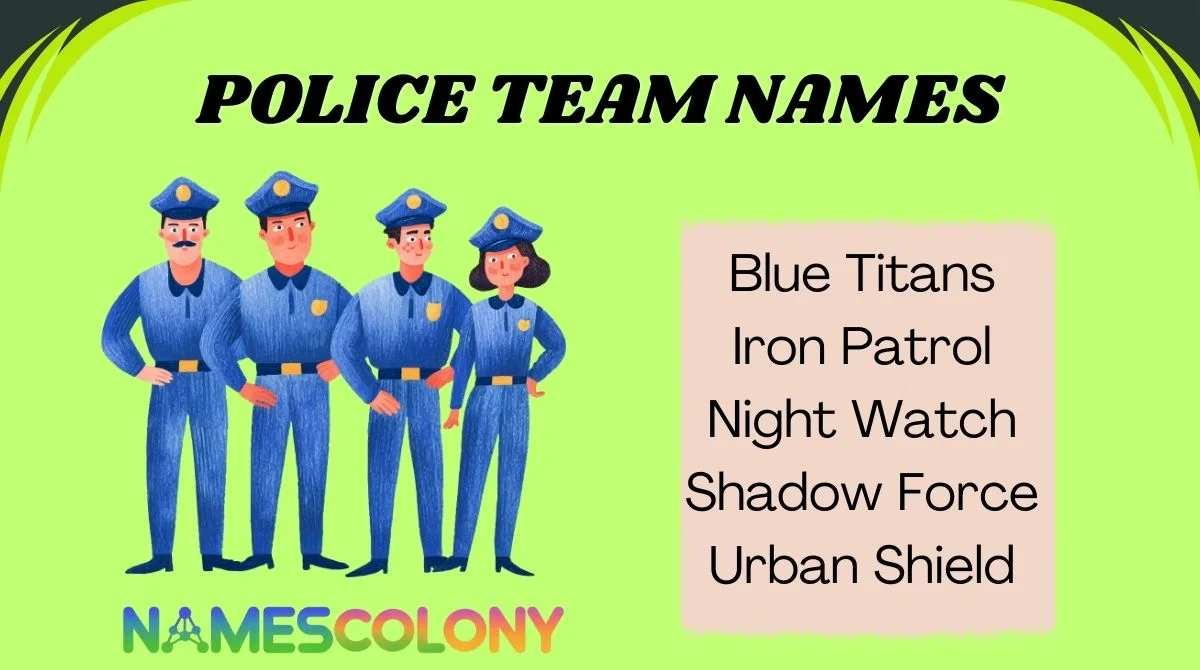 🚓 153+ Police Team Names for (2026 Updated) 🔥