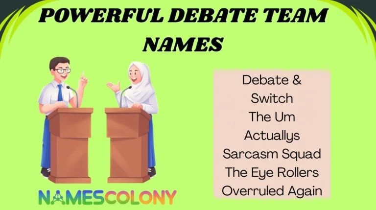 Powerful Debate Team Names