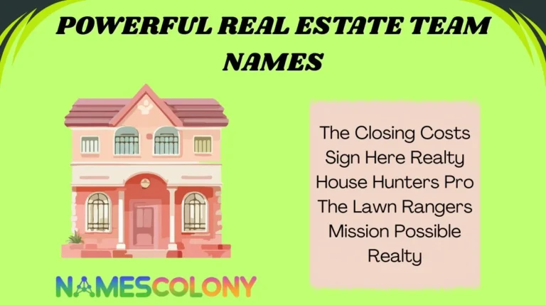 Powerful Real Estate Team Names