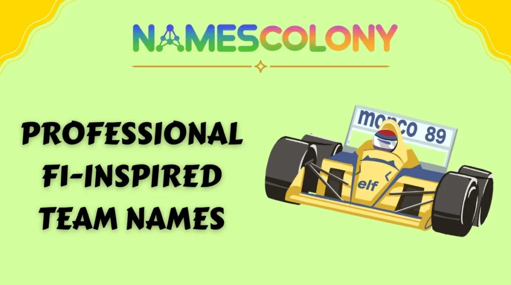 Professional F1-Inspired Team Names