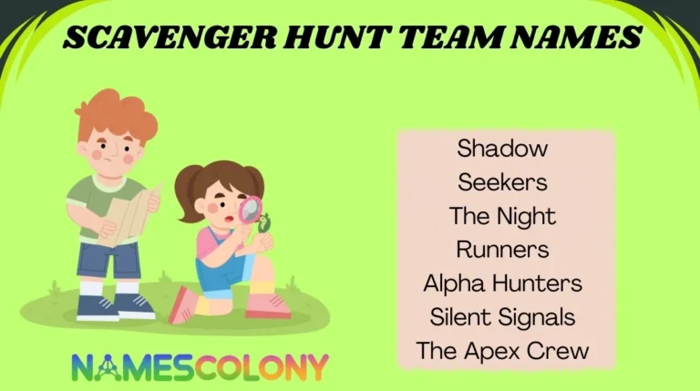 Scavenger Hunt Team Names