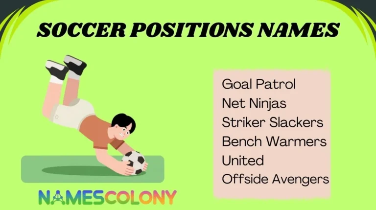 Soccer Positions Names