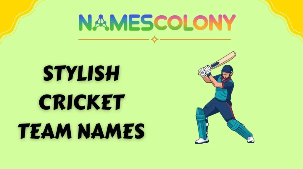 Stylish Cricket Team Names