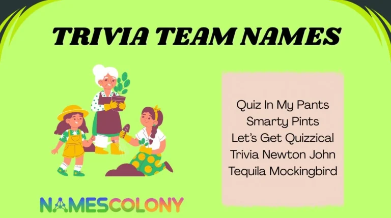 Trivia Team Names
