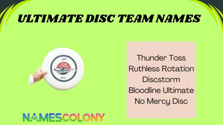 Ultimate Disc Team Names