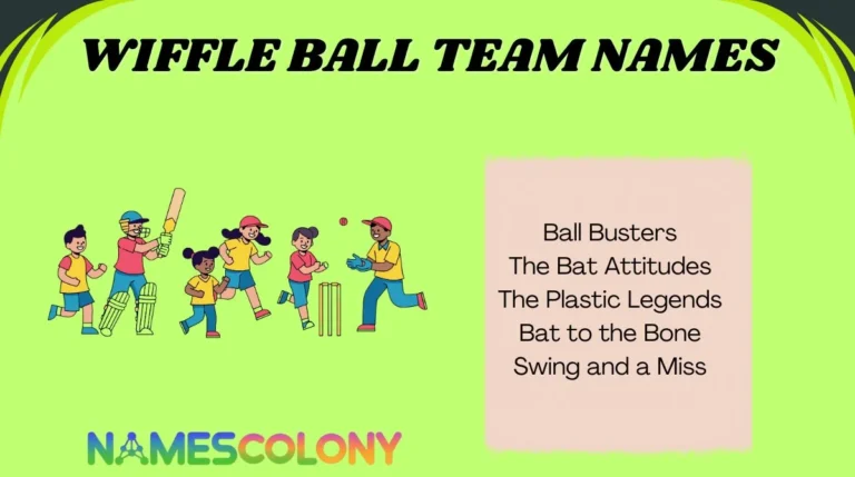 Wiffle Ball Team Names