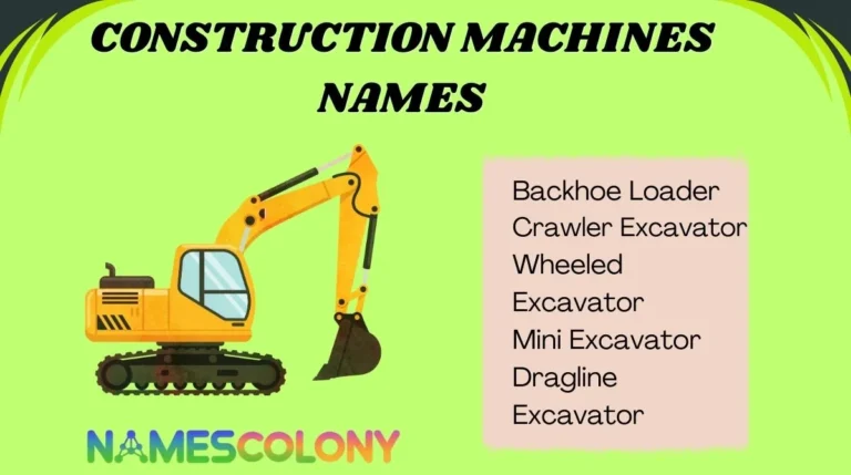 Construction Machines Names