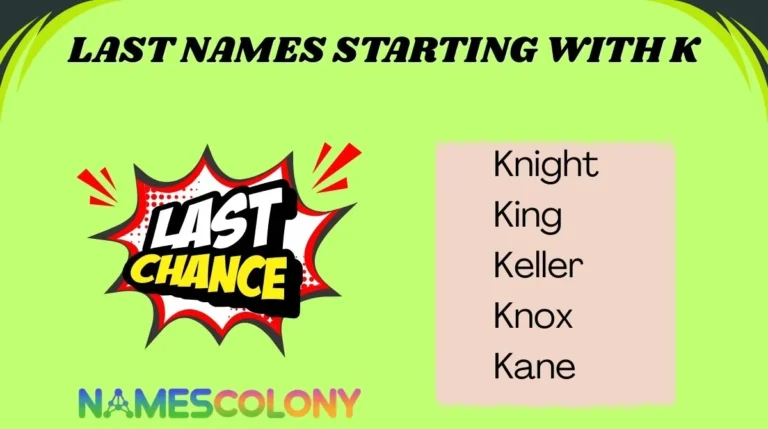 Last Names Starting with K