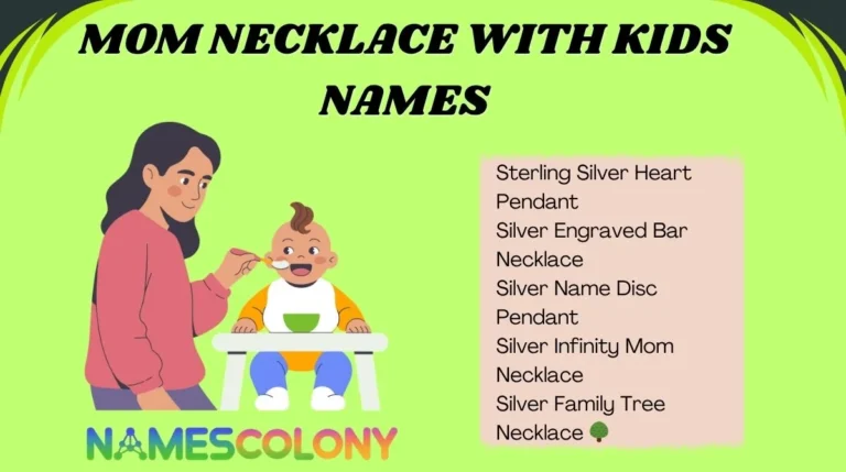 Mom Necklace with Kids Names