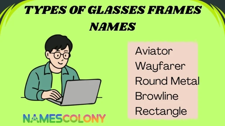 Types of Glasses Frames Names