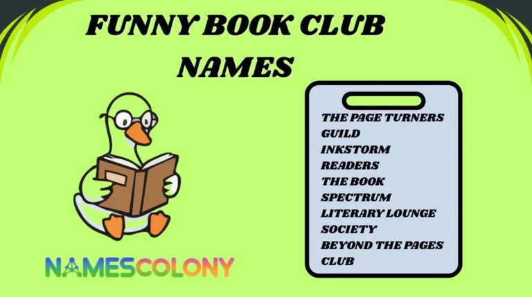 Funny Book Club Names