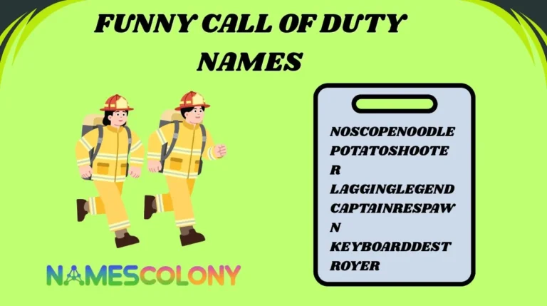 Funny Call of Duty Names
