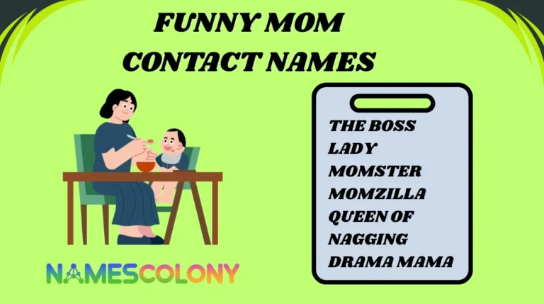 Funny Mom Contact Names
