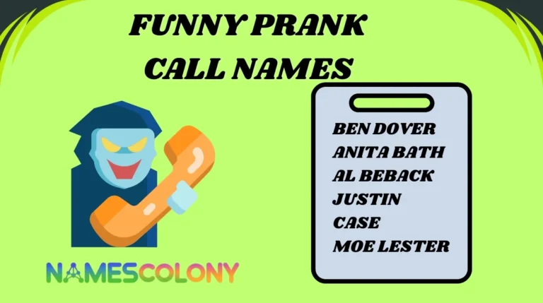 Funny Prank Call Names