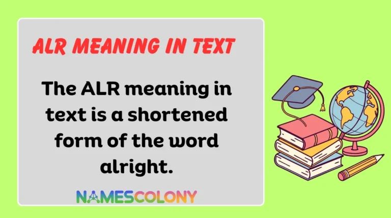 ALR Meaning in Text
