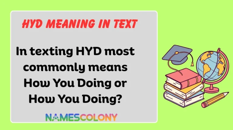 Hyd Meaning in Text
